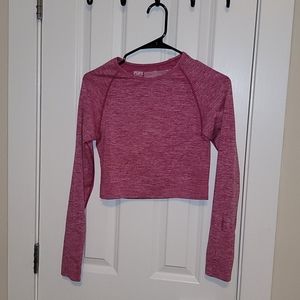VS PINK Long Sleeve Workout Crop